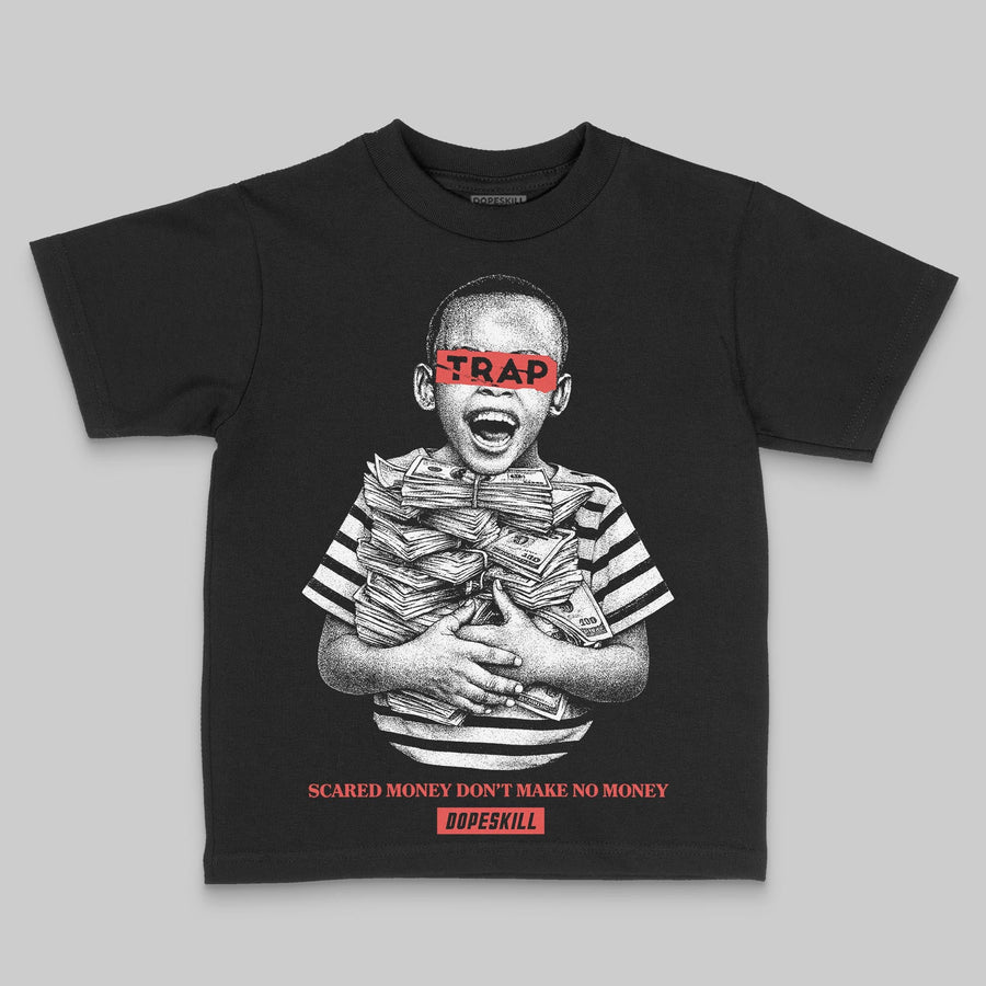 Red 'Scared Money Don't Make No Money' DopeSkill Graphic Toddler Kids T-shirt
