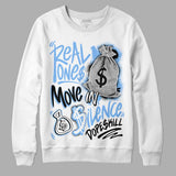 Powder Blue 9s DopeSkill Sweatshirt Real Ones Move In Silence Graphic