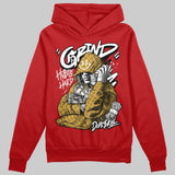 Red 'Grind Pray' DopeSkill Graphic Hoodie