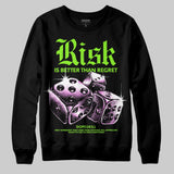 Neon Green 'Risk Is Better Than Regret' DopeSkill Graphic Sweatshirt