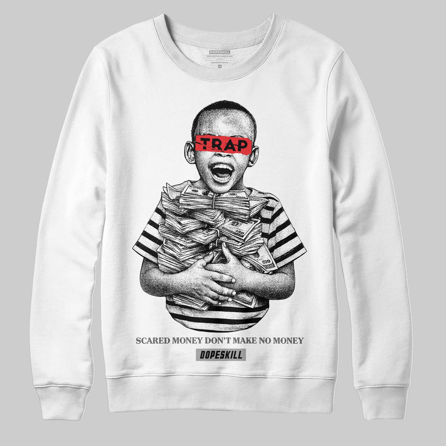 Grey 'Scared Money Don't Make No Money' DopeSkill Graphic Sweatshirt