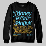 Gamma 11s DopeSkill Sweatshirt Money Is Our Motive Typo Graphic