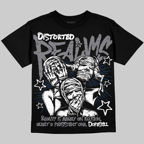 Flint Grey 9s Oversize Print 'Distorted Realms' DopeSkill Graphic T-shirt