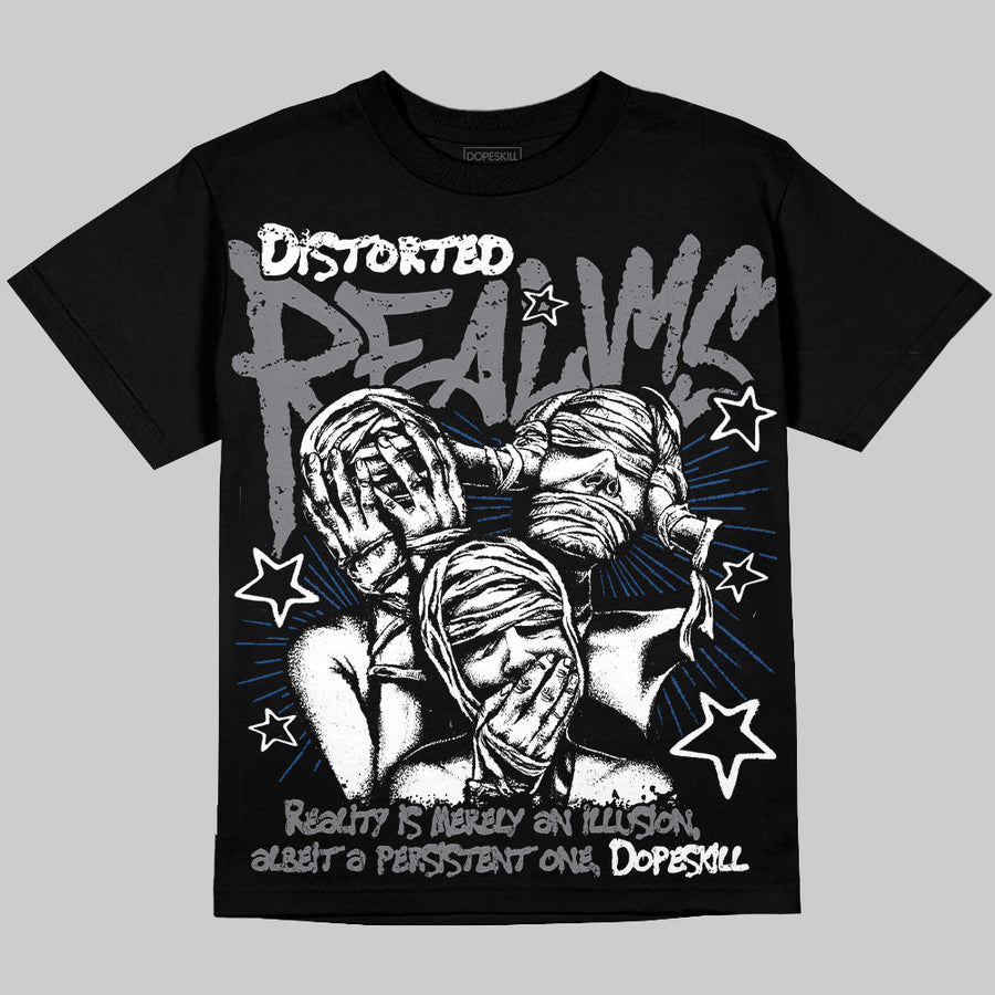 Flint Grey 9s Oversize Print 'Distorted Realms' DopeSkill Graphic T-shirt