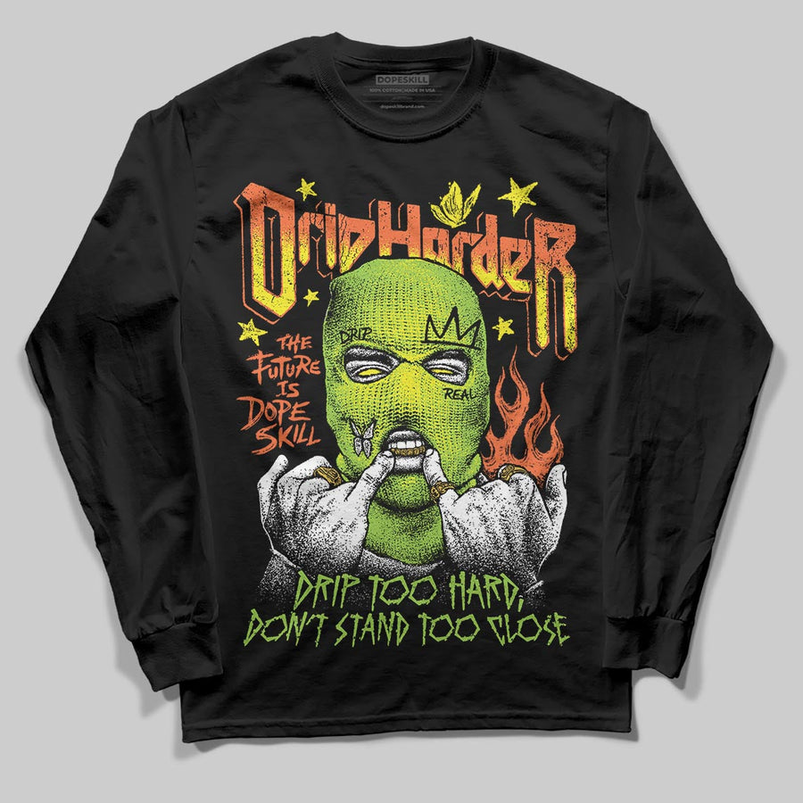 Neon Green Collection DopeSkill Long Sleeve T-Shirt Drip Harder Graphic