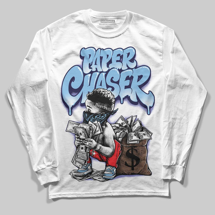 University Blue 'Paper Chaser Boy' DopeSkill Graphic Long Sleeve T-Shirt