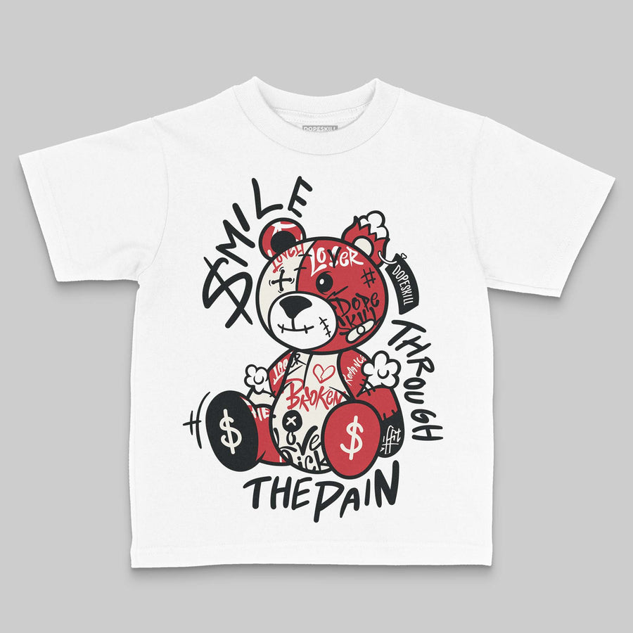 Flight Club 4s DopeSkill Toddler Kids T-shirt Smile Through The Pain Graphic