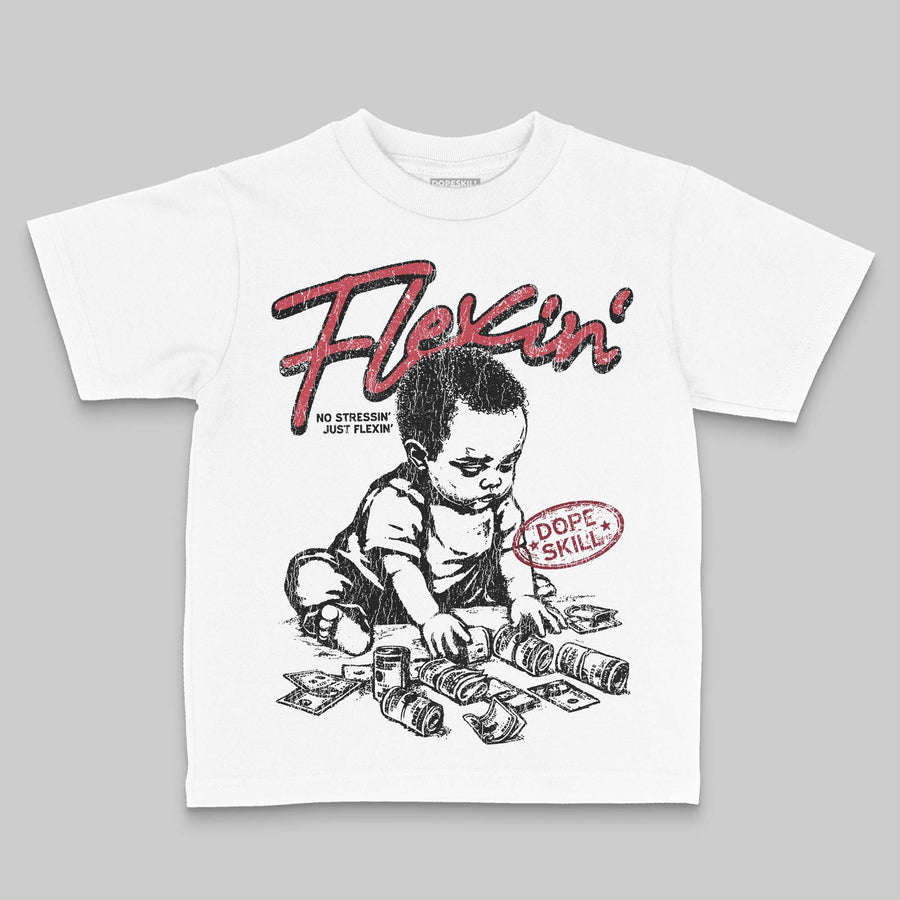 Valentine’s Day 4s DopeSkill Toddler Kids T-shirt Flexin' Graphic