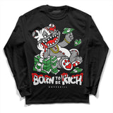 Black and White Collection DopeSkill Long Sleeve T-Shirt Born To Be Rich Graphic