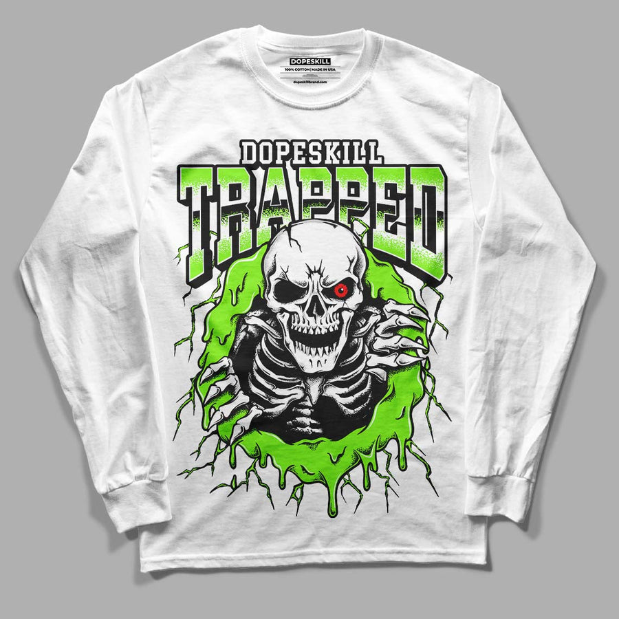 Neon Green Collection DopeSkill Long Sleeve T-Shirt Trapped Halloween Graphic