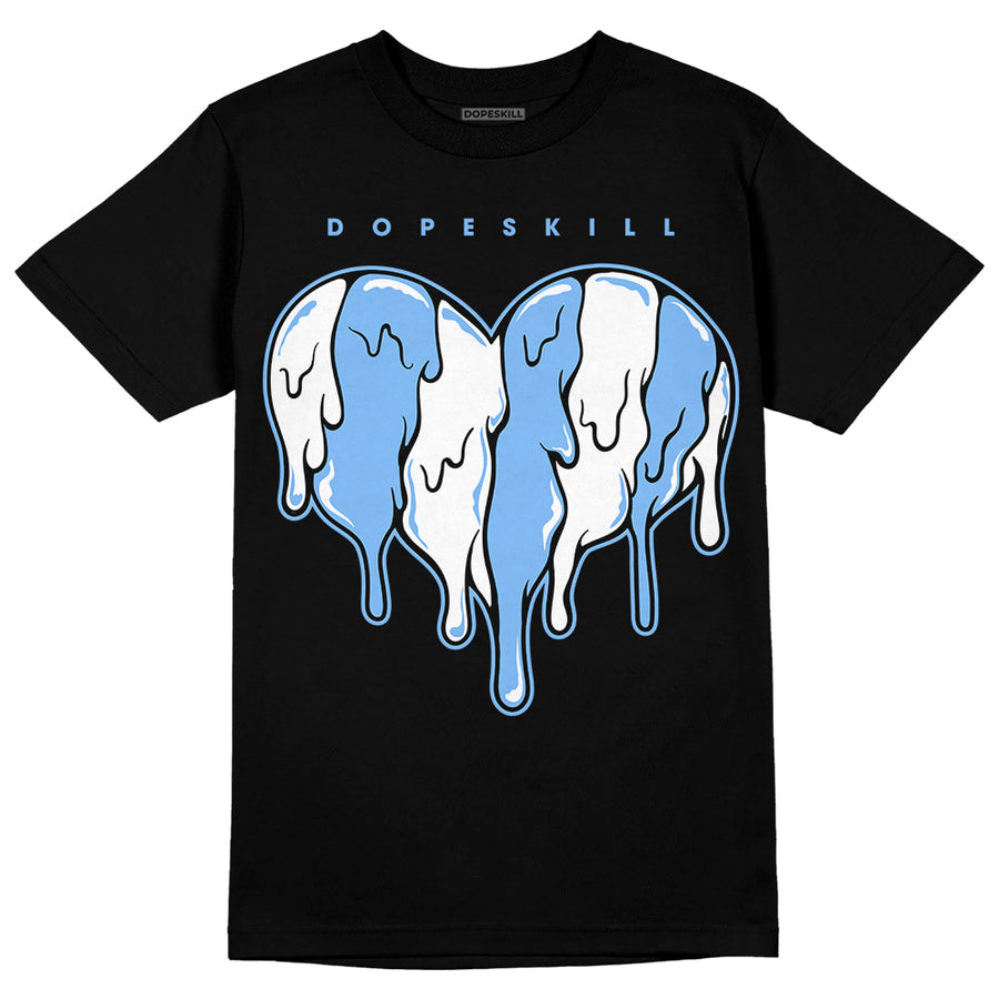 Powder Blue 9s DopeSkill T-Shirt Slime Drip Heart Graphic