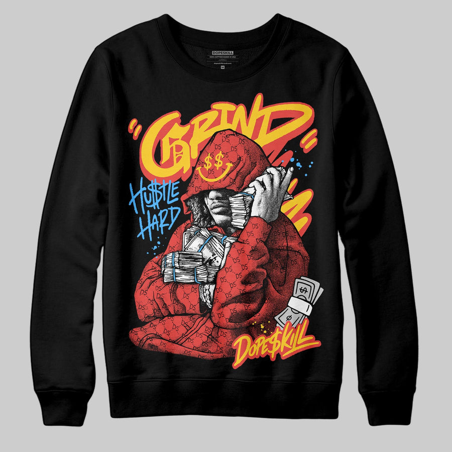 Red 'Grind Pray' DopeSkill Graphic Sweatshirt