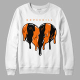 Orange Black White DopeSkill Sweatshirt Slime Drip Heart Graphic