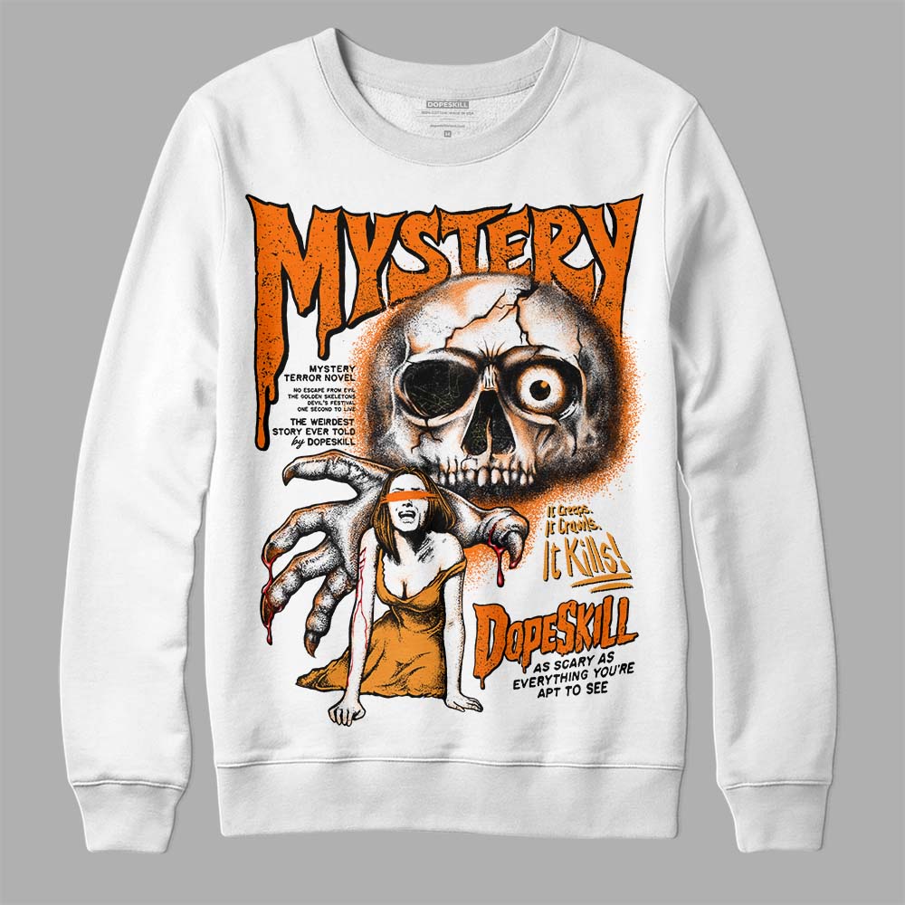 Orange Black White DopeSkill Sweatshirt Mystery Ghostly Grasp Graphic