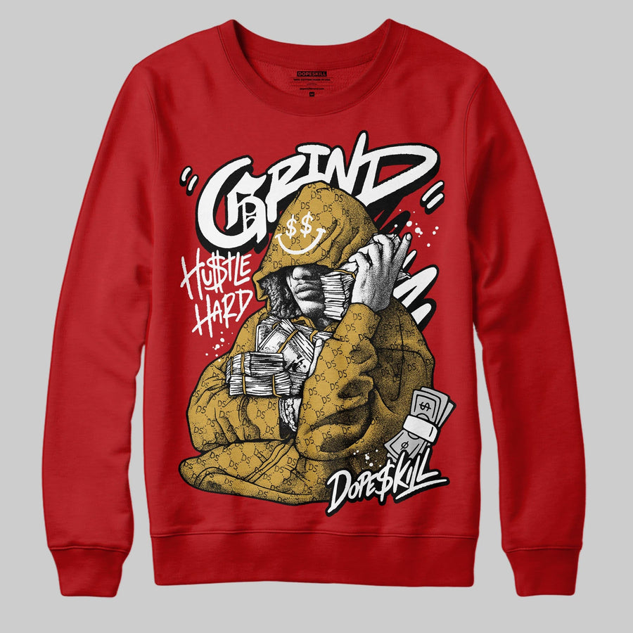 Red 'Grind Pray' DopeSkill Graphic Sweatshirt