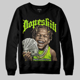 Neon Green 'Money Loves Me' DopeSkill Graphic Sweatshirt