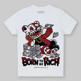 Fire Red “Black Tongue” 5s DopeSkill Toddler Kids T-shirt Born To Be Rich Graphic
