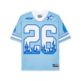 DopeSkill Oversized Jersey Streetwear Graphic Tee Cool V-Neck University Blue T-Shirt Fire 26 Graphic