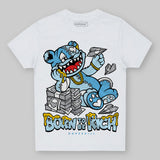 Legend Blue 11s DopeSkill Toddler Kids T-shirt Born To Be Rich Graphic