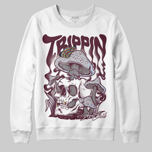 Burgundy 5s DopeSkill Sweatshirt Trippin Graphic