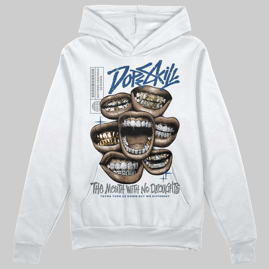 Flint Grey 9s DopeSkill Hoodie Sweatshirt The Mouth With No Droughts Graphic