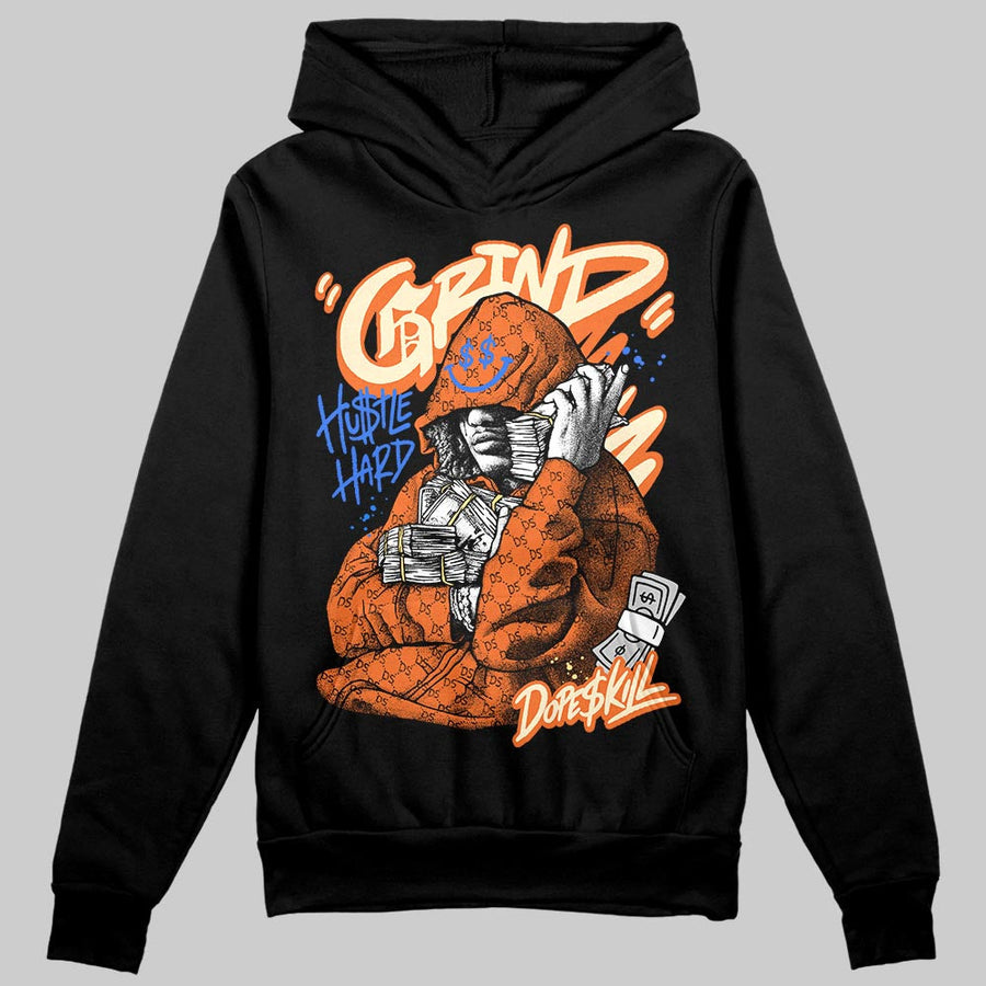 Orange 'Grind Pray' DopeSkill Graphic Hoodie