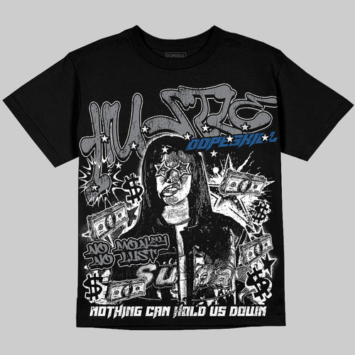 Flint Grey 9s Oversize Print 'No Money No Lust' DopeSkill Graphic T-shirt
