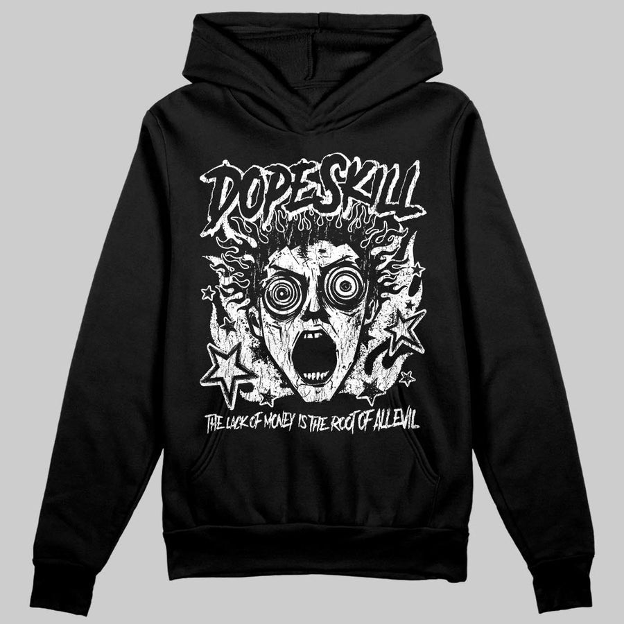 Black and White Collection DopeSkill Hoodie Sweatshirt Root of Evil Graphic
