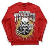 Red Collection DopeSkill Red Long Sleeve T-Shirt Trapped Halloween Graphic