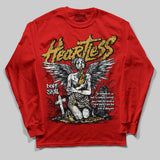 Red Collection DopeSkill Red Long Sleeve T-Shirt Heartless Graphic