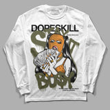 Olive 5s DopeSkill Long Sleeve T-Shirt Stay It Busy Graphic
