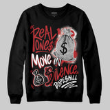 Flu Game 12s DopeSkill Sweatshirt Real Ones Move In Silence Graphic