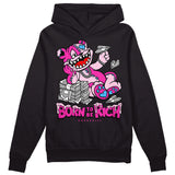 Pink Collection DopeSkill Hoodie Sweatshirt Born To Be Rich Graphic