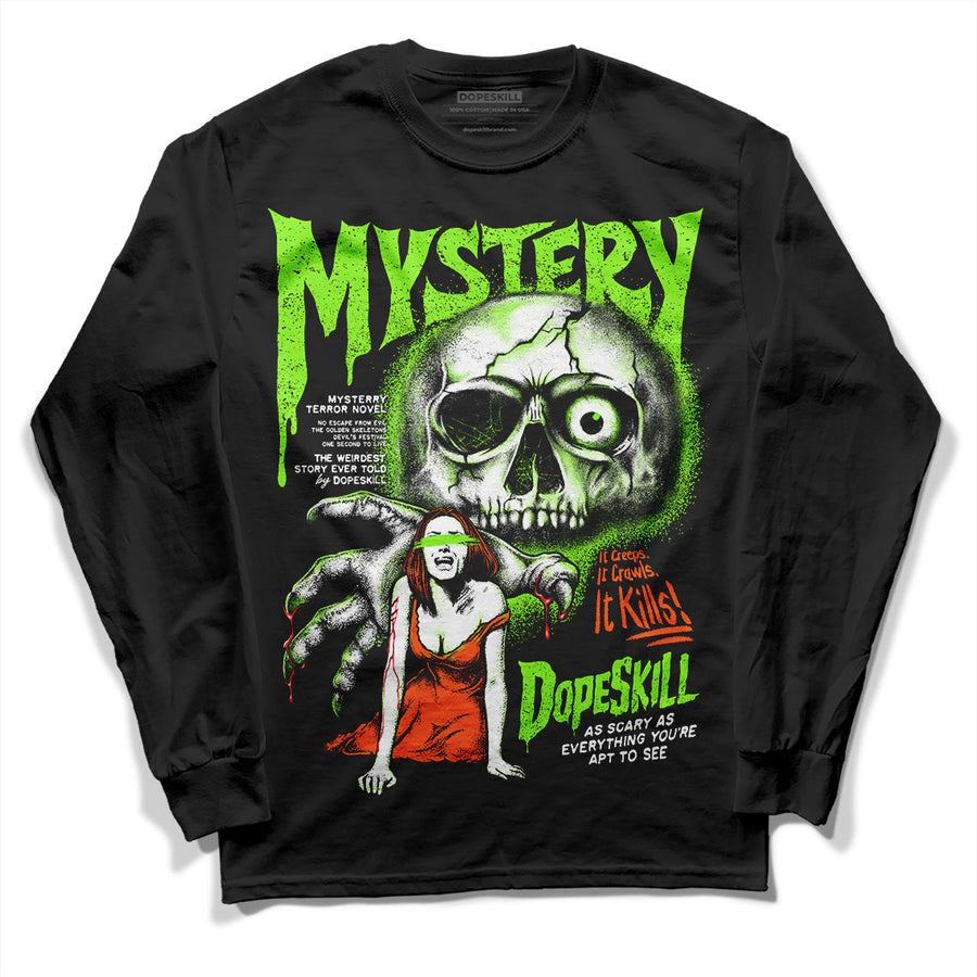 Neon Green Collection DopeSkill Long Sleeve T-Shirt Mystery Ghostly Grasp Graphic