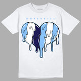 AJ 6 University Blue DopeSkill T-Shirt Slime Drip Heart Graphic