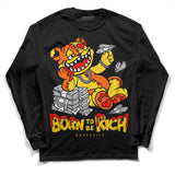 Black Tour Yellow AJ 4 Thunder DopeSkill Long Sleeve T-Shirt Born To Be Rich Graphic