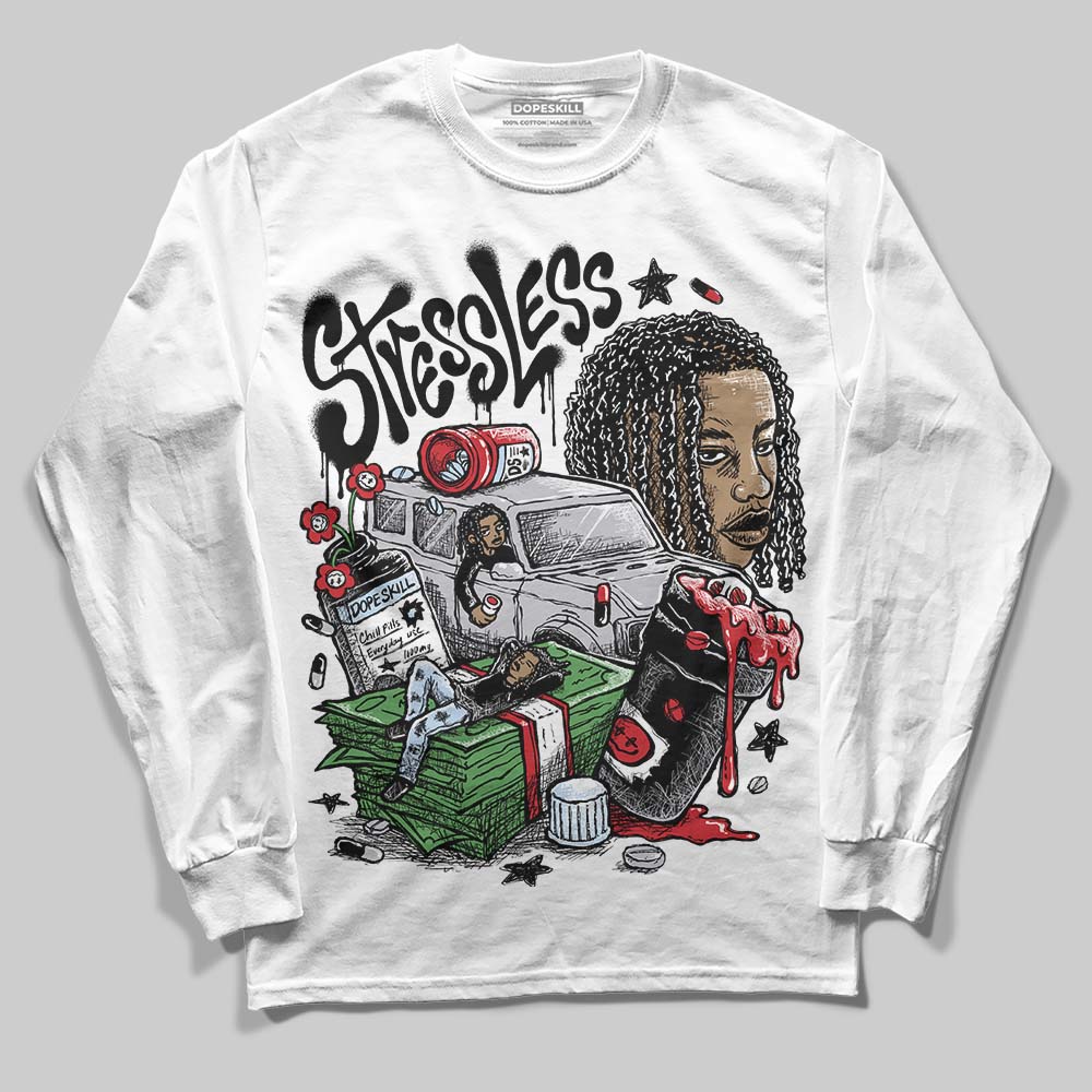 Black Metallic Reimagined 5s DopeSkill Long Sleeve T-Shirt Stressless Graphic
