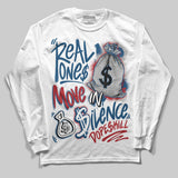 French Blue 12s DopeSkill Long Sleeve T-Shirt Real Ones Move In Silence Graphic
