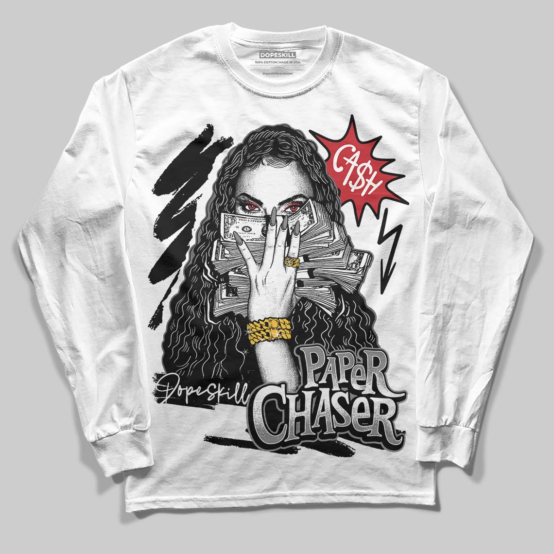 Black Cat 4s DopeSkill Long Sleeve T-Shirt NPC Graphic