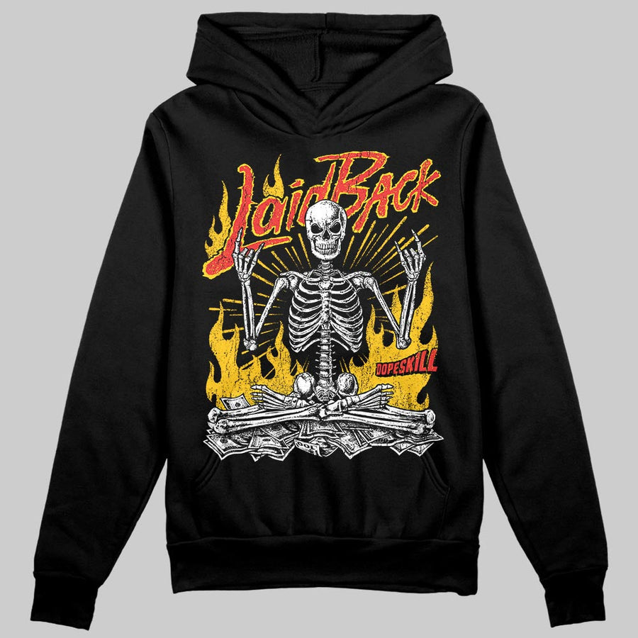 Yellow 'Laid Back' DopeSkill Graphic Hoodie