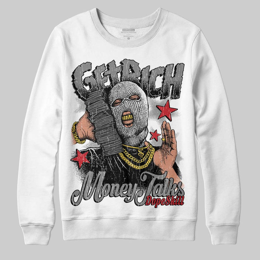 Black Cat 4s DopeSkill Sweatshirt Get Rich Graphic