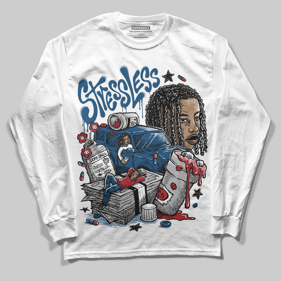 French Blue 12s DopeSkill Long Sleeve T-Shirt Stressless Graphic