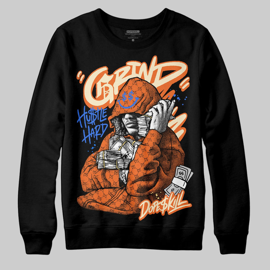 Orange 'Grind Pray' DopeSkill Graphic Sweatshirt