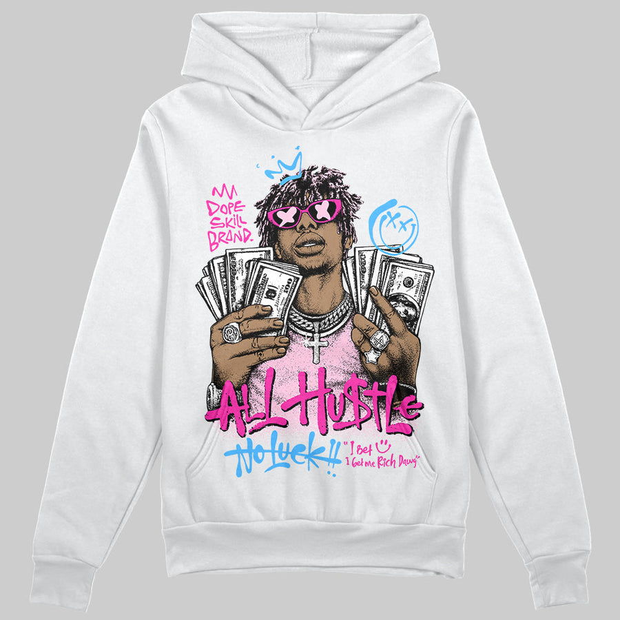 Pink 'All Hustle No Luck' DopeSkill Graphic Hoodie
