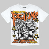 Orange Black White DopeSkill Oversize Print T-Shirt Distorted Realms Graphic