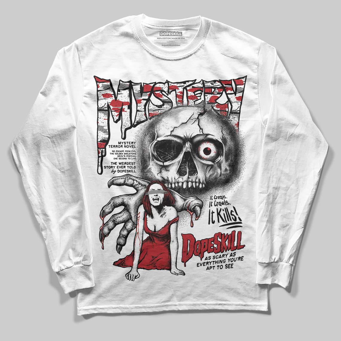 Bugs Bunny 8s DopeSkill Long Sleeve T-Shirt Mystery Ghostly Grasp Graphic