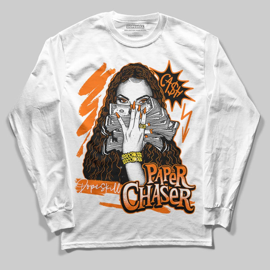 Orange Black White DopeSkill Long Sleeve T-Shirt NPC Graphic