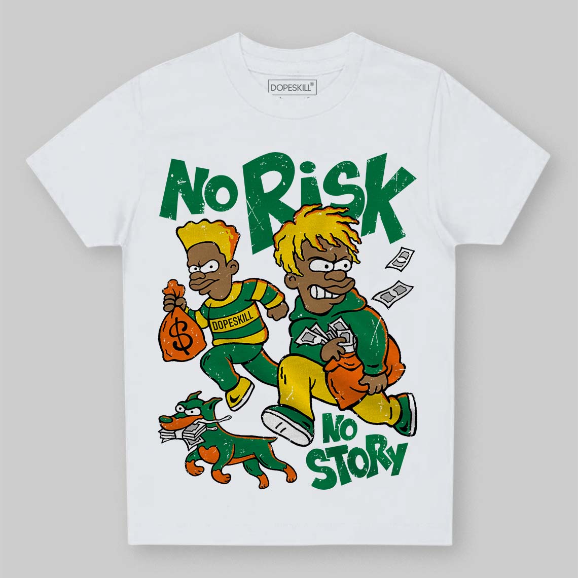 Green Collection DopeSkill Toddler Kids T-shirt No Risk No Story Graphic