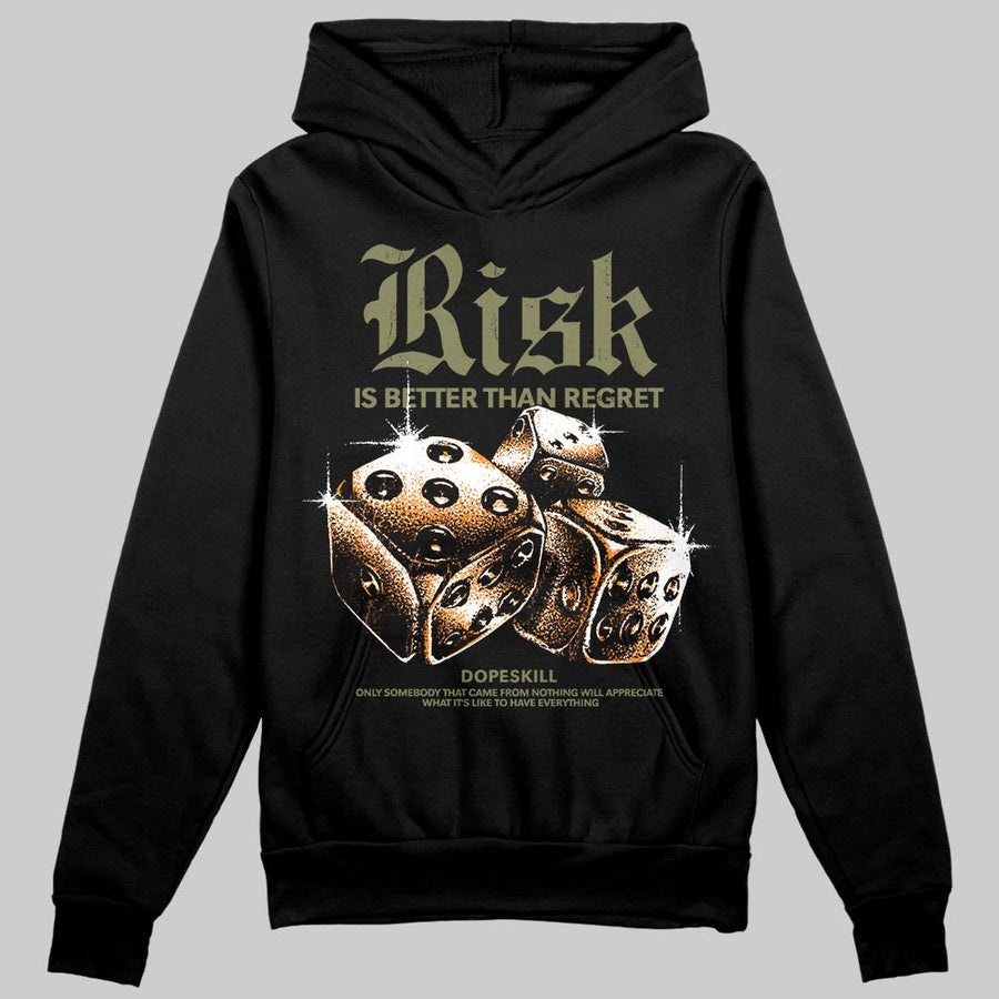 Olive 'Risk Is Better Than Regret' DopeSkill Graphic Hoodie