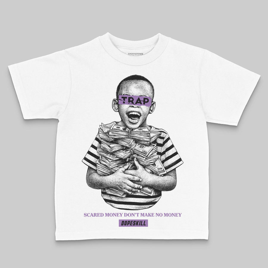 PURPLE 'Scared Money Don't Make No Money' DopeSkill Graphic Toddler Kids T-shirt